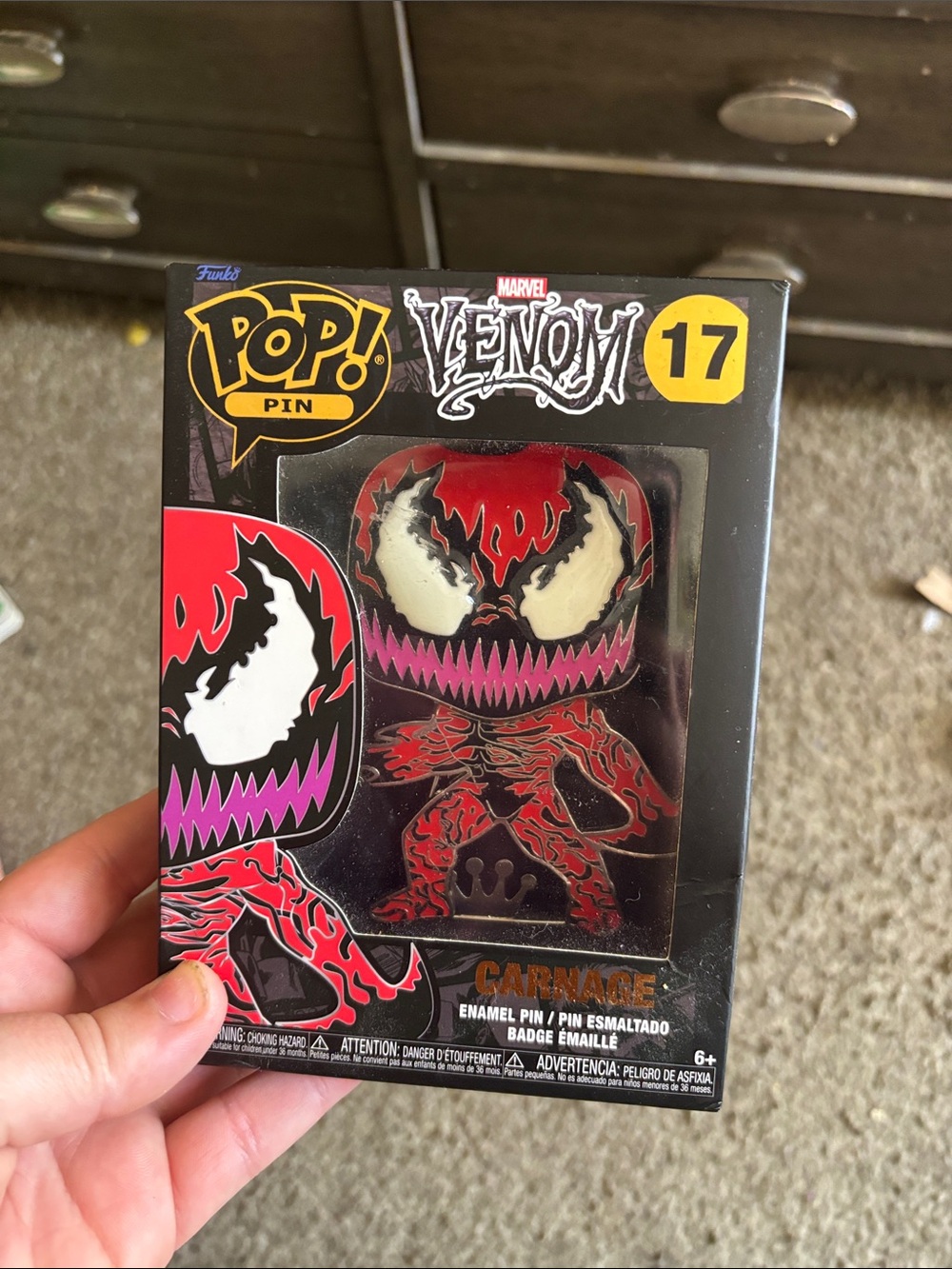Funko Pop! Marvel Venom Carnage Enamel Pin - Red